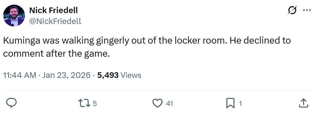 世界杯官方直播软件下载-库里38分勇士仍连败！巴特勒报销放大4项短板 库明加伤退雪上加霜